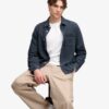 Superdry Twill Tweed Jersey Shirt Navy Tweed