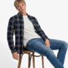 Superdry Long Sleeve Cotton Lumberjack Shirt Navy Window Check