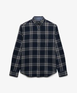 Superdry Long Sleeve Cotton Lumberjack Shirt Navy Window Check