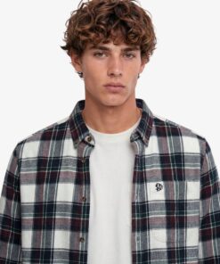 Superdry Long Sleeve Cotton Lumberjack Shirt Skylar Check White