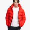 Superdry Hooded Sports Puffer Jacket Lead Red