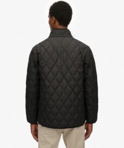 Superdry Quilted Estate Jacket Meteorite Black