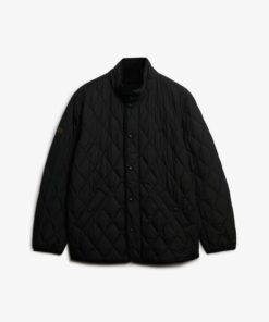 Superdry Quilted Estate Jacket Meteorite Black