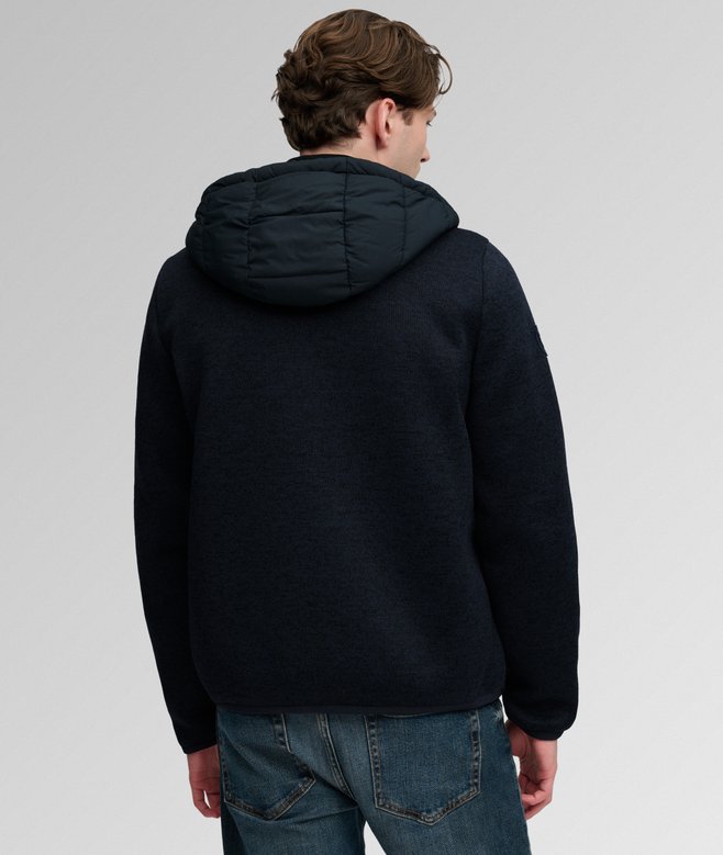 Superdry Hooded Storm Knit Hybrid Jacket Eclipse Navy