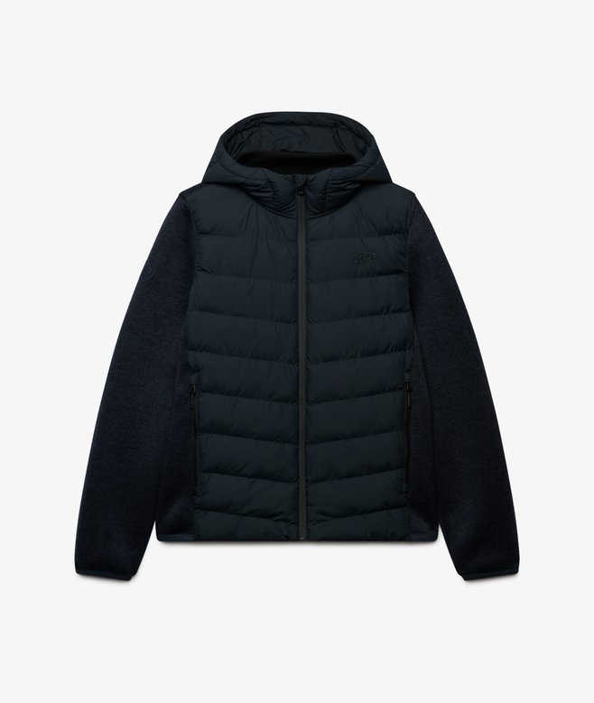 Superdry Hooded Storm Knit Hybrid Jacket Eclipse Navy