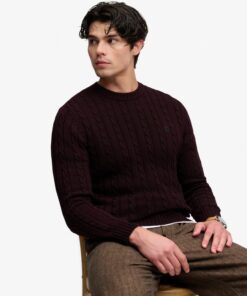 Superdry Cable Knit Crew Jumper Winter Port