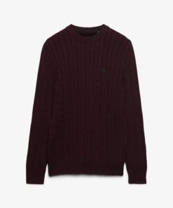 Superdry Cable Knit Crew Jumper Winter Port