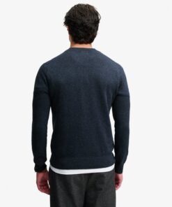 Superdry Essential Lightweight Wool Blend Jumper Rich Navy Marl