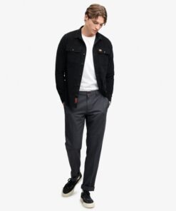 Superdry Premium Textured Regular Chinos Textured Charcoal