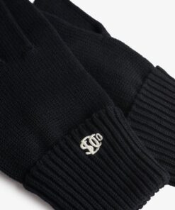 Superdry Logo Knitted Gloves Black