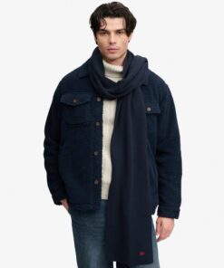 Superdry SD&Co Logo Knitted Scarf Eclipse Navy