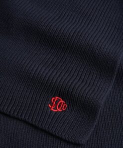 Superdry SD&Co Logo Knitted Scarf Eclipse Navy