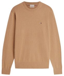 Tommy Hilfiger Crew Neck Jumper With Cashmere Taupe