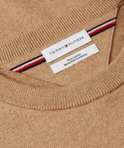 Tommy Hilfiger Crew Neck Jumper With Cashmere Taupe