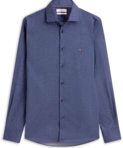 Tommy Hilfiger Cl Micro Print Shirt Carbon Navy Multi