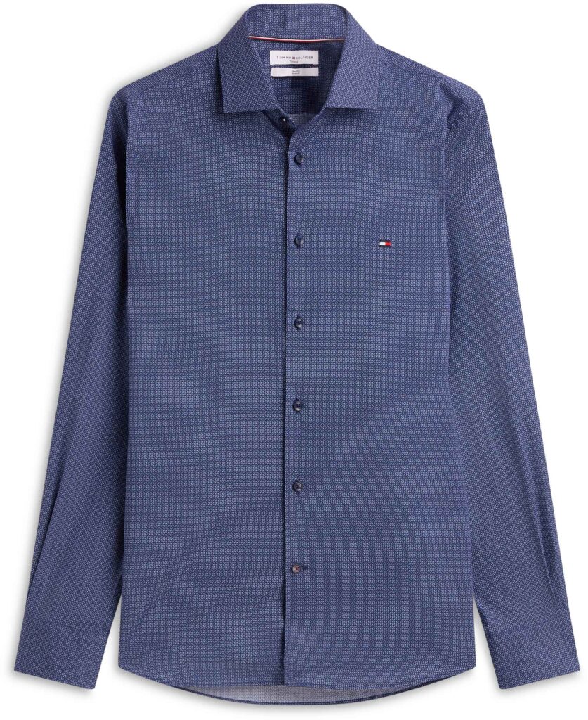 Tommy Hilfiger Cl Micro Print Shirt Carbon Navy Multi