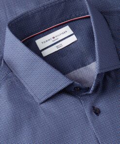 Tommy Hilfiger Cl Micro Print Shirt Carbon Navy Multi