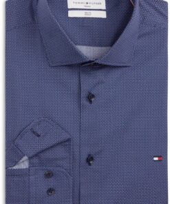 Tommy Hilfiger Cl Micro Print Shirt Carbon Navy Multi