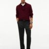 Denton Brushed Marl Straight Chinos Black