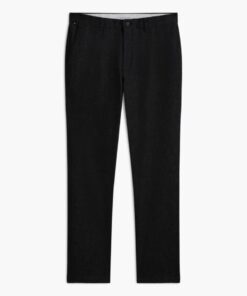 Denton Brushed Marl Straight Chinos Black