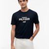 Tommy Hilfiger Contrast Logo Crew Neck Jersey T-Shirt Navy Blue