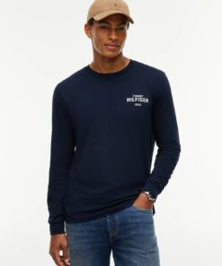 Tommy Hilfiger 1985 Graphic Long Sleeve T-Shirt Navy Blue