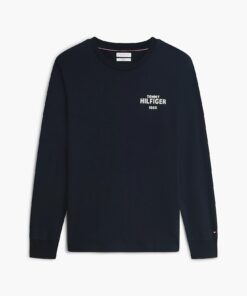 Tommy Hilfiger 1985 Graphic Long Sleeve T-Shirt Navy Blue