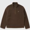Lacoste Fleece Half Zip Sweatshirt Mocha