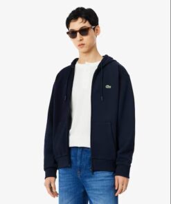 Lacoste Fleece Hoodie Midnight Blue