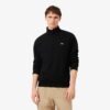Lacoste Fleece Zip Neck Sweatshirt Black
