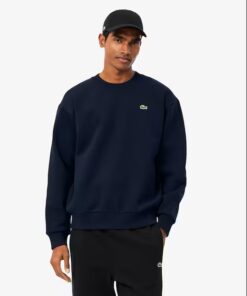 Lacoste Cotton Fleece Sweatshirt Midnight Blue