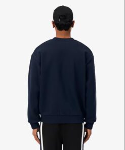 Lacoste Cotton Fleece Sweatshirt Midnight Blue