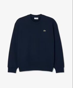 Lacoste Cotton Fleece Sweatshirt Midnight Blue