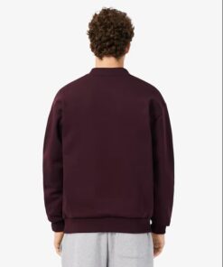 Lacoste Cotton Fleece Sweatshirt Dark Burgundy
