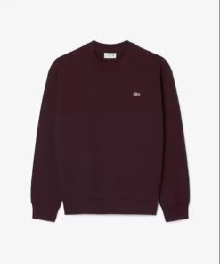 Lacoste Cotton Fleece Sweatshirt Dark Burgundy