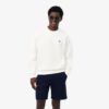 Lacoste Cotton Fleece Sweatshirt White