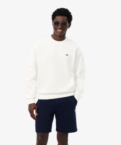 Lacoste Cotton Fleece Sweatshirt White