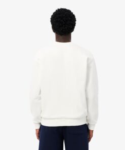 Lacoste Cotton Fleece Sweatshirt White
