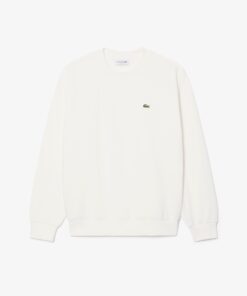 Lacoste Cotton Fleece Sweatshirt White