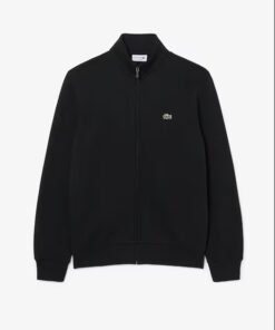 Lacoste Zipped Fleece Sweatshirt Black