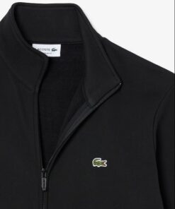 Lacoste Zipped Fleece Sweatshirt Black