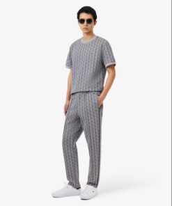 Lacoste Paris Monogram Sweatpants Light Grey / Dark Grey
