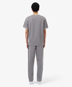 Lacoste Paris Monogram Sweatpants Light Grey / Dark Grey